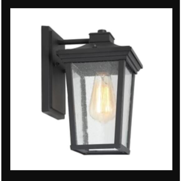 LNC Muscipula 11"H 1-Light Black Outdoor Wall Light NEW coach lantern Outside - Picture 1 of 7